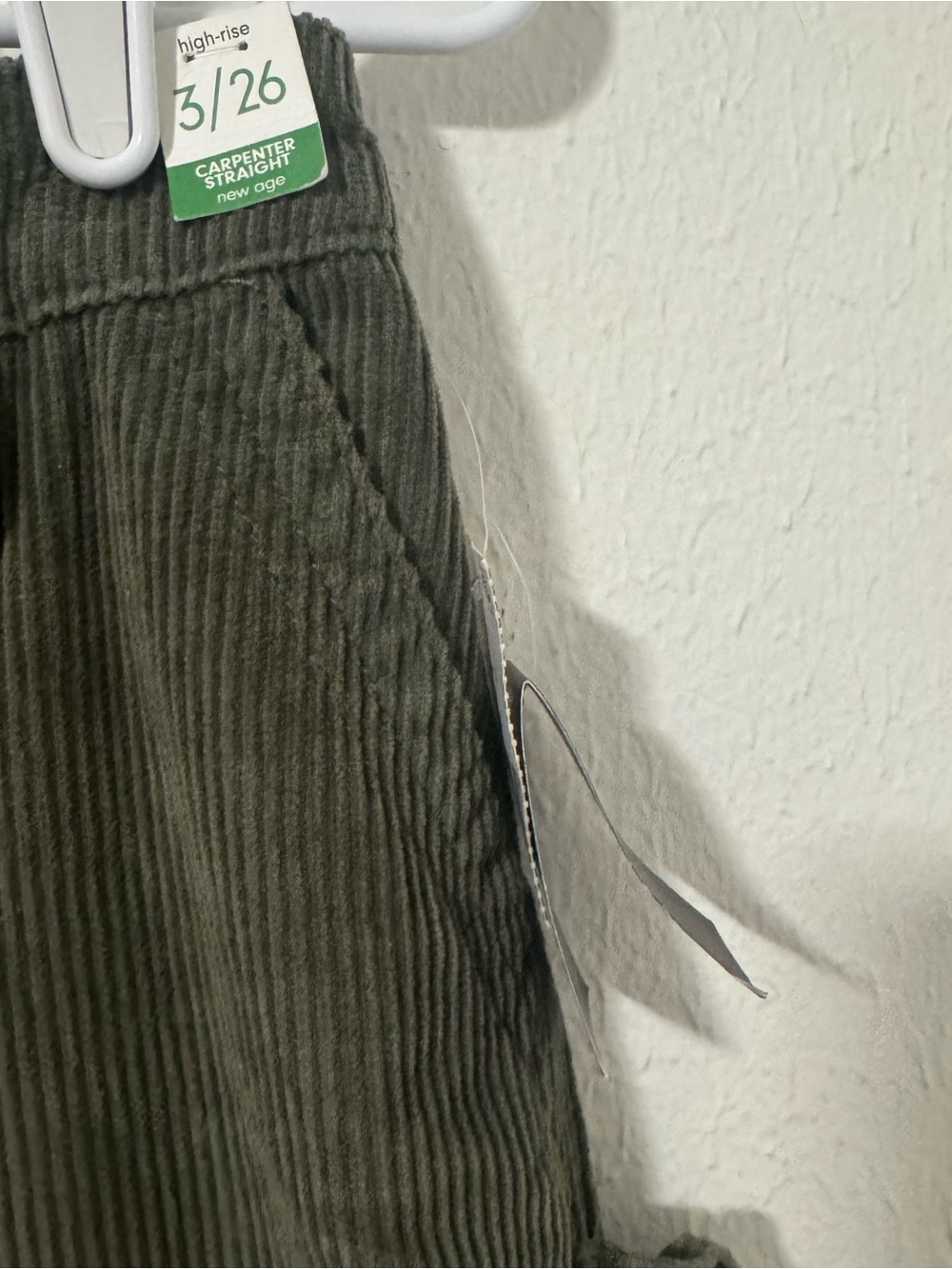 Celebrity Pink Juniors 3/26 Carpenter Corduroy High Rise Straight-Leg Pants NWT - Picture 4 of 13